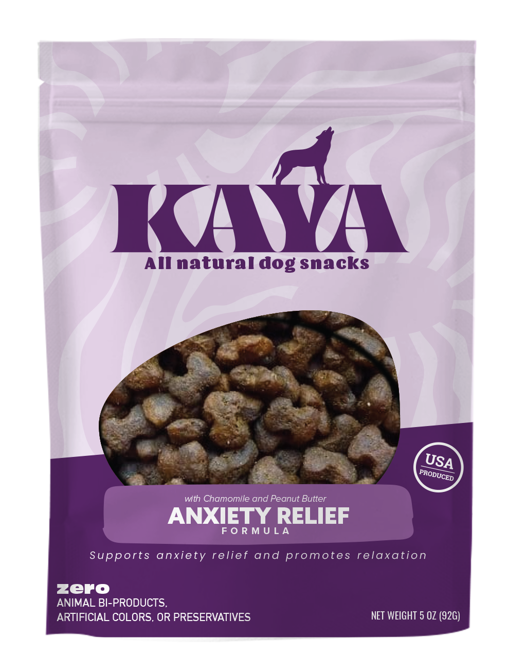 premium dog treats with calming herbs lavender chamomile in rustic wooden bowl